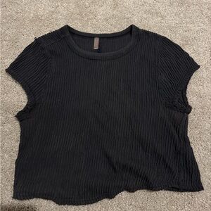 Free People FP Movement Black Textured Ribbed Women's Top